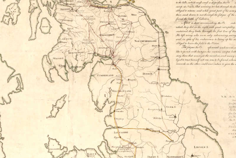 La carte générale de Finlayson et Baillie de la Grande-Bretagne